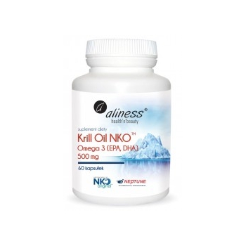 Aliness Krill Oil NKO Omega 3 z Astaksantyną - 500 mg - 60 kapsułek - suplement diety